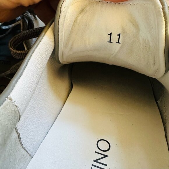 VALENTINO BY MARIO VALENTINO Jimmy Logo gray Leather lace up Sneaker men 11 - Picture 13 of 16